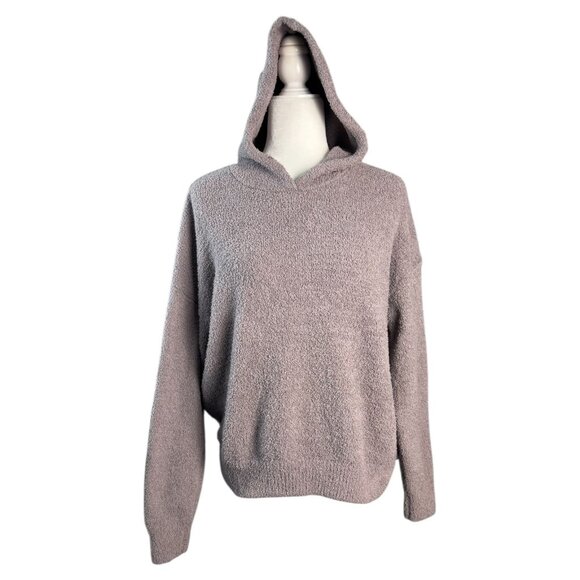 Cupcakes and Cashmere Soft Knit Gray Hooded Sweatshirt Top Women's Size Small - Picture 3 of 7